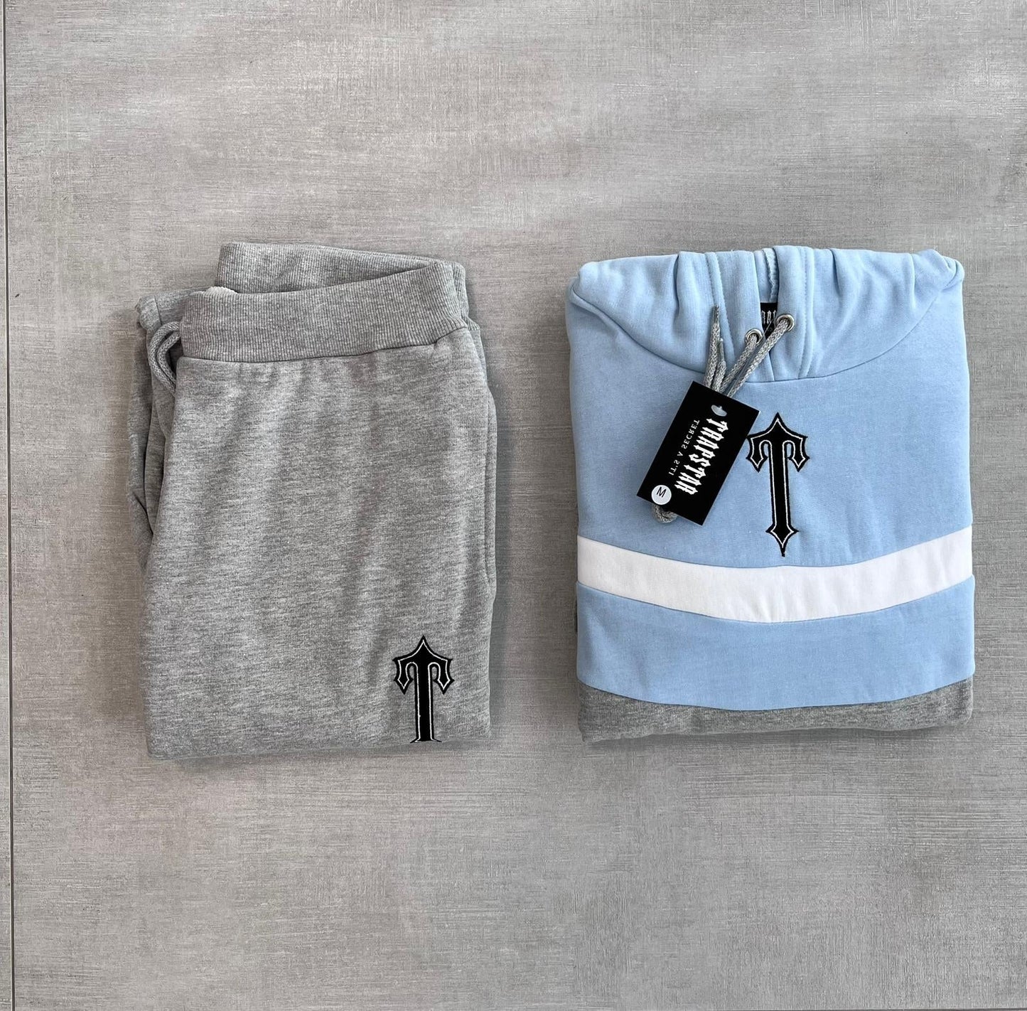 CONJUNTO TRAPSTAR GRIS / AZUL CONTRAREEMBOLSO